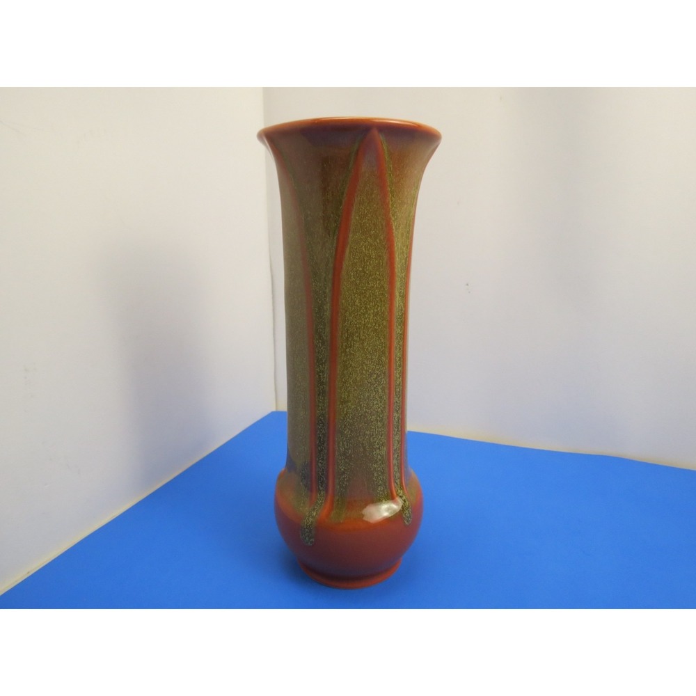 Pristine 2013 Rookwood ANGELICA Art Deco Vase Reddish Brown 11.5" Tall 2396